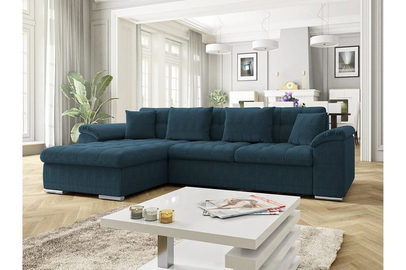Camior 3-sits Hörnbäddsoffa NO_BRAND Dark blue - Huonekalut - Sohva - Vuodesohva