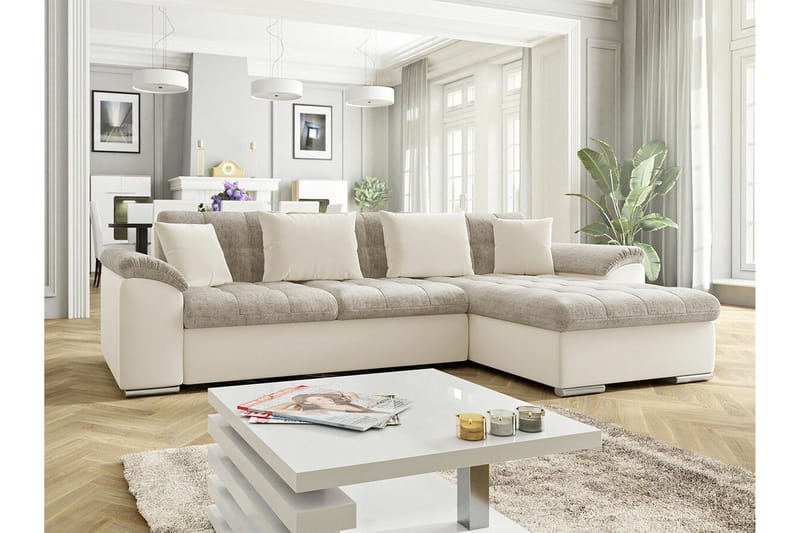 Camior 3-sits Hörnbäddsoffa NO_BRAND Grey - Huonekalut - Sohva - Vuodesohva