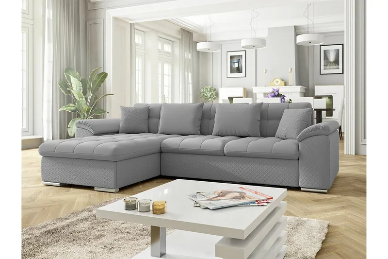Camior 3-sits Hörnbäddsoffa NO_BRAND Grey - Huonekalut - Sohva - Vuodesohva