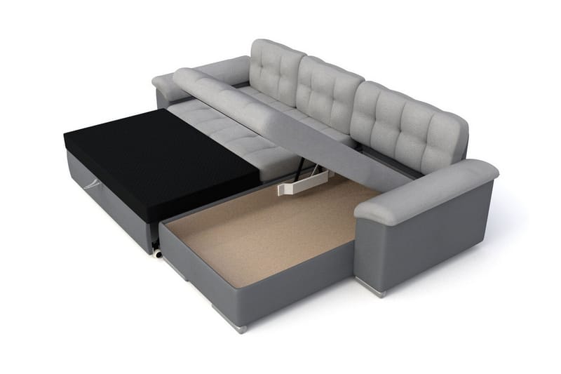 Camior 3-sits Hörnbäddsoffa NO_BRAND Grey - Huonekalut - Sohva - Vuodesohva