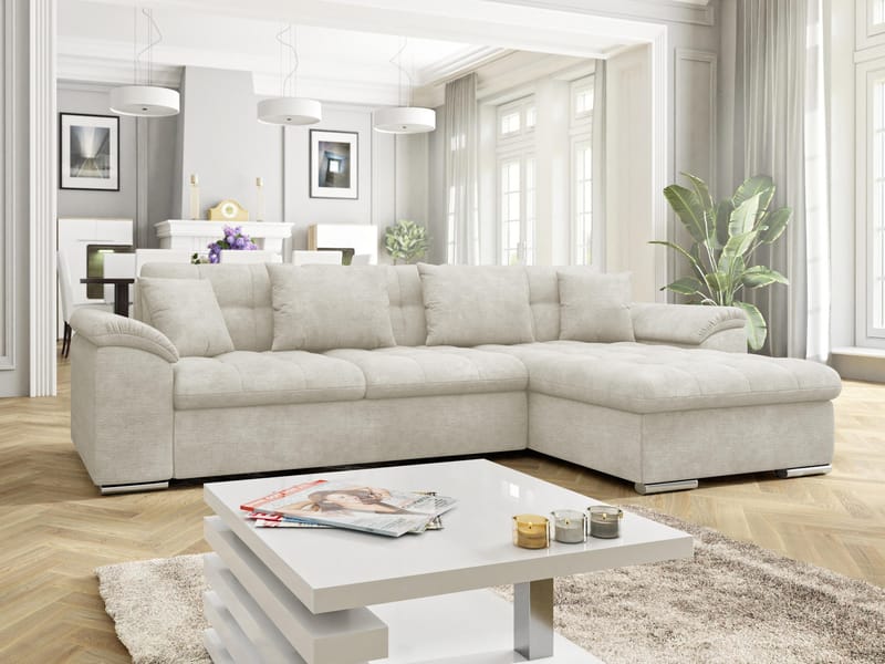 Camior 4-istuttava vuodesohva oikeanpuoleisella divaanilla - Vaalea beige - Huonekalut - Sohva - Vuodesohva