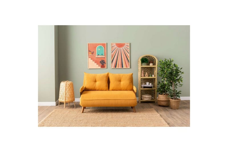 Canelo Vuodesohva 2-sits - Sinapinkeltainen - Huonekalut - Sohva - Vuodesohva