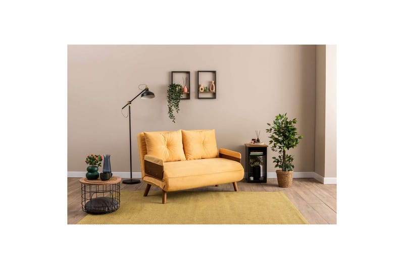 Canelo Vuodesohva 2-sits - Sinapinkeltainen - Huonekalut - Sohva - Vuodesohva