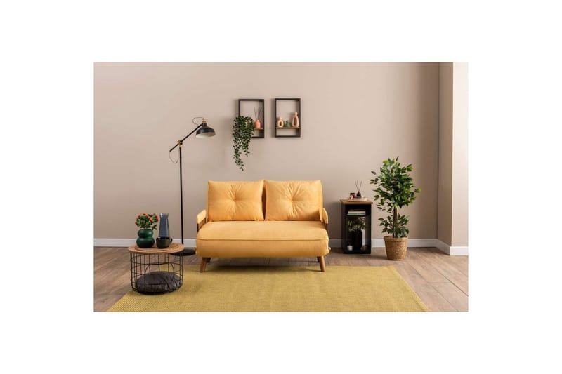 Canelo Vuodesohva 2-sits - Sinapinkeltainen - Huonekalut - Sohva - Vuodesohva