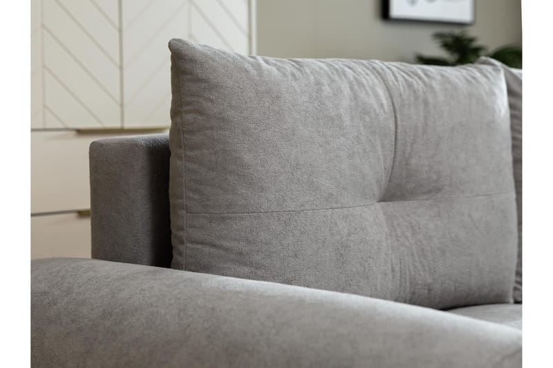 Ceibo Vuodesohva Divaanilla 3-istuttava Plyysi - Beige - Huonekalut - Sohva - Vuodesohva