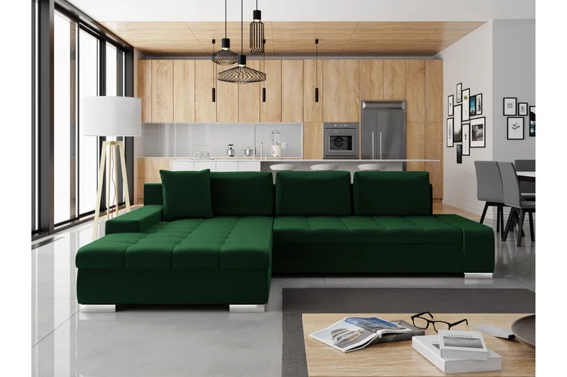 Cerys Vuodesohva 3-Istuttavalla Divaanilla, Vihreä