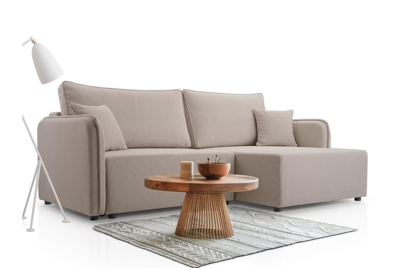 Chandru Vuodesohva Divaanilla 3-istuttava Plyysi - Harmaa - Huonekalut - Sohva - Vuodesohva