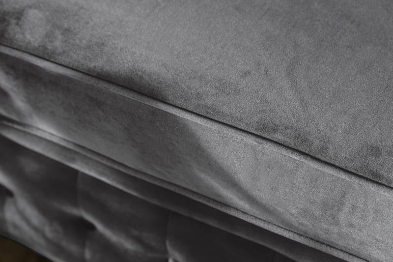 Chesterfield Deluxe 3-istuttava Etupyöreä vuodesohva sametissa - Tummanharmaa Sametti - Huonekalut - Sohva - Vuodesohva - 3 istuttava vuodesohva