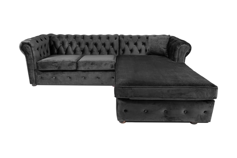Chesterfield Kristin Vuodesohva Divaanilla - Tummanharmaa - Huonekalut - Sohva - Vuodesohva