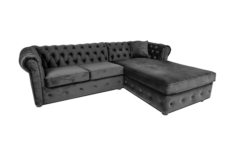 Chesterfield Kristin Vuodesohva Divaanilla - Tummanharmaa - Huonekalut - Sohva - Vuodesohva