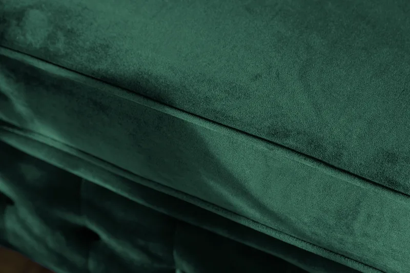 Chesterfield Lyx 3-istuttava eteenpäin avattava vuodesohva sametista - Tummanvihreä - Huonekalut - Sohva - Vuodesohva - 3 istuttava vuodesohva