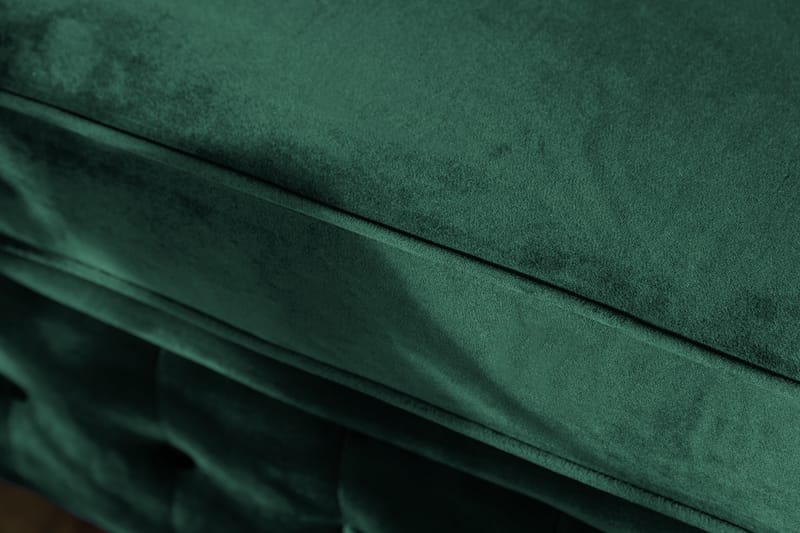 Chesterfield Lyx 3-istuttava Etupyöreä vuodesohva sametissa - Tummanvihreä - Huonekalut - Sohva - Vuodesohva - 3 istuttava vuodesohva