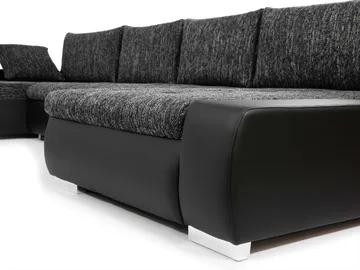 Cillo 5-istuttava U-muotoinen vuodesohva kaksidivaanilla - beige - Huonekalut - Sohva - Vuodesohva