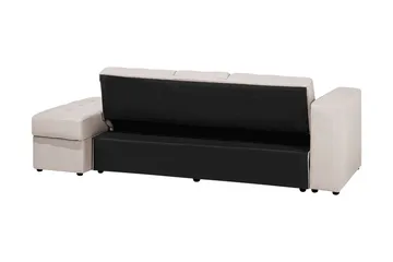 Citlalic 3-istuttava vuodesohva 90x210 cm säilytystilalla kankaasta - Beige - Huonekalut - Sohva - Vuodesohva - 3 istuttava vuodesohva