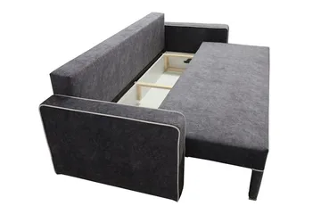 Clarina 3-istuttava vuodesohva 143x200 cm säilytystilalla samettiverhoilulla - Vihreä - Huonekalut - Sohva - Vuodesohva - 3 istuttava vuodesohva