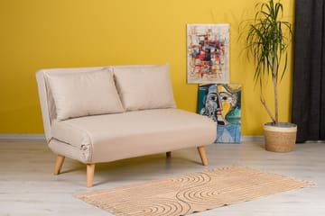 Daigo 2-istuttava vuodesohva 120x180 cm kankaalla - Beige - Huonekalut - Sohva - Vuodesohva