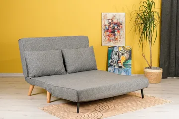 Daigo 2-istuttava vuodesohva 120x180 cm kankaalla - Harmaa - Huonekalut - Sohva - Vuodesohva