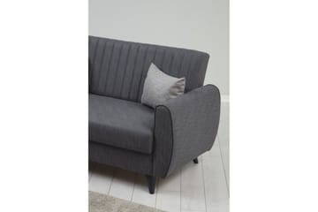 Dalima 2-istuttava vuodesohva 55x125 cm säilytystilalla, pellavaa - Antrasiitti - Huonekalut - Sohva - Vuodesohva