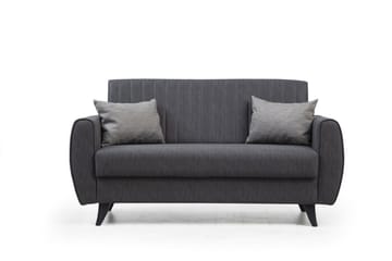 Dalima 2-istuttava vuodesohva 55x125 cm säilytystilalla, pellavaa - Antrasiitti - Huonekalut - Sohva - Vuodesohva