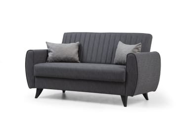 Dalima 2-istuttava vuodesohva 55x125 cm säilytystilalla, pellavaa - Antrasiitti - Huonekalut - Sohva - Vuodesohva