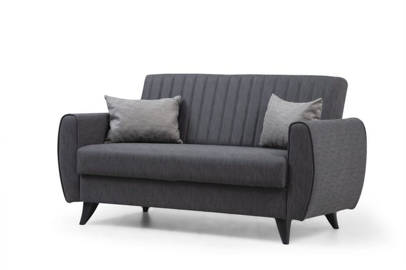 Dalima 2-istuttava vuodesohva 55x125 cm säilytystilalla, pellavaa - Antrasiitti - Huonekalut - Sohva - Vuodesohva