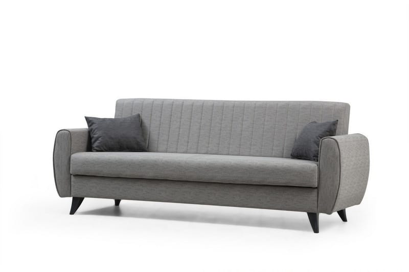 Dalima 3-istuttava vuodesohva 55x183 cm säilytyslaatikolla kankaasta - Harmaa - Huonekalut - Sohva - Vuodesohva - 3 istuttava vuodesohva