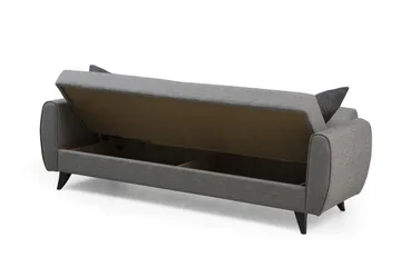 Dalima 3-istuttava vuodesohva 55x183 cm säilytyslaatikolla kankaasta - Harmaa - Huonekalut - Sohva - Vuodesohva - 3 istuttava vuodesohva