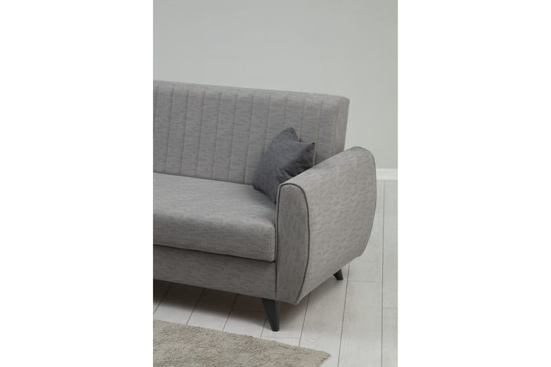 Dalima 3-istuttava vuodesohva 55x183 cm säilytyslaatikolla kankaasta - Harmaa - Huonekalut - Sohva - Vuodesohva - 3 istuttava vuodesohva