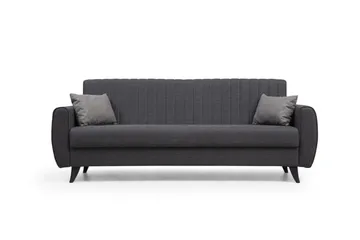 Dalima 3-istuttava vuodesohva 55x183 cm säilytystilalla, kangas - Antrasiitti - Huonekalut - Sohva - Vuodesohva - 3 istuttava vuodesohva