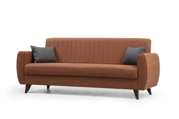 Dalima 3-istuttava vuodesohva 55x183 cm säilytystilalla, kangas - Terrakotta - Huonekalut - Sohva - Vuodesohva - 3 istuttava vuodesohva