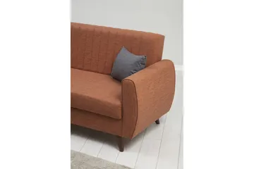 Dalima 3-istuttava vuodesohva 55x183 cm säilytystilalla, kangas - Terrakotta - Huonekalut - Sohva - Vuodesohva - 3 istuttava vuodesohva
