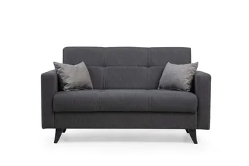 Darcia 2-istuttava vuodesohva 55x125 cm säilytystilalla kankaasta - Antrasiitti - Huonekalut - Sohva - Vuodesohva