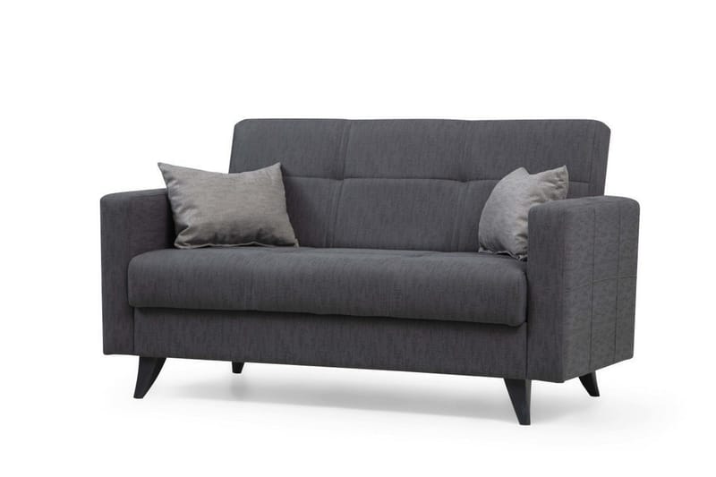 Darcia 2-istuttava vuodesohva 55x125 cm säilytystilalla kankaasta - Antrasiitti - Huonekalut - Sohva - Vuodesohva
