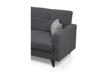 Darcia 2-istuttava vuodesohva 55x125 cm säilytystilalla kankaasta - Antrasiitti - Huonekalut - Sohva - Vuodesohva