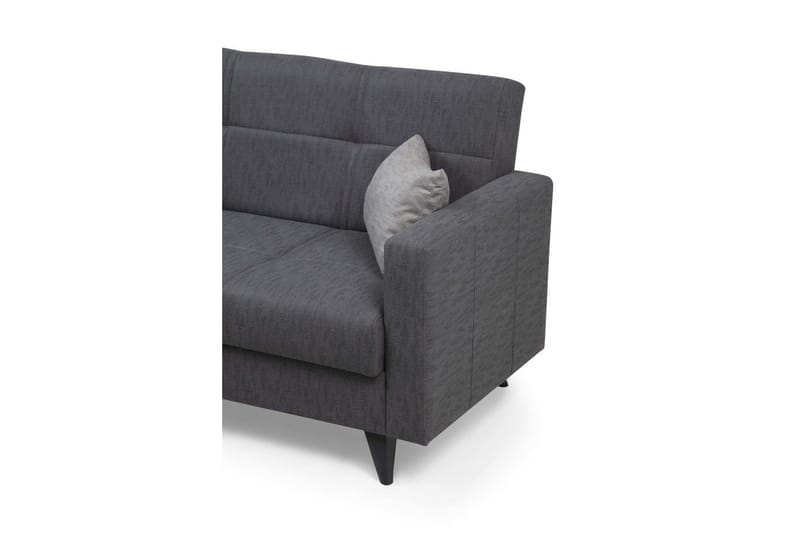 Darcia 2-istuttava vuodesohva 55x125 cm säilytystilalla kankaasta - Antrasiitti - Huonekalut - Sohva - Vuodesohva
