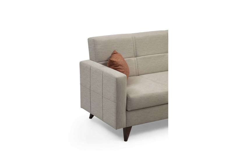 Darcia 3-istuttava vuodesohva 75x183 cm säilytystilalla kankaasta - Beige - Huonekalut - Sohva - Vuodesohva - 3 istuttava vuodesohva