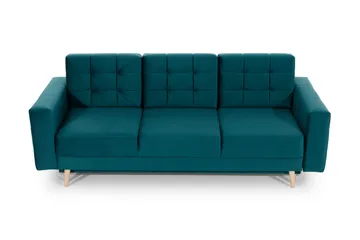Deadra 3-istuttava vuodesohva 133x196 cm kankaalla - Petrooli - Huonekalut - Sohva - Vuodesohva - 3 istuttava vuodesohva