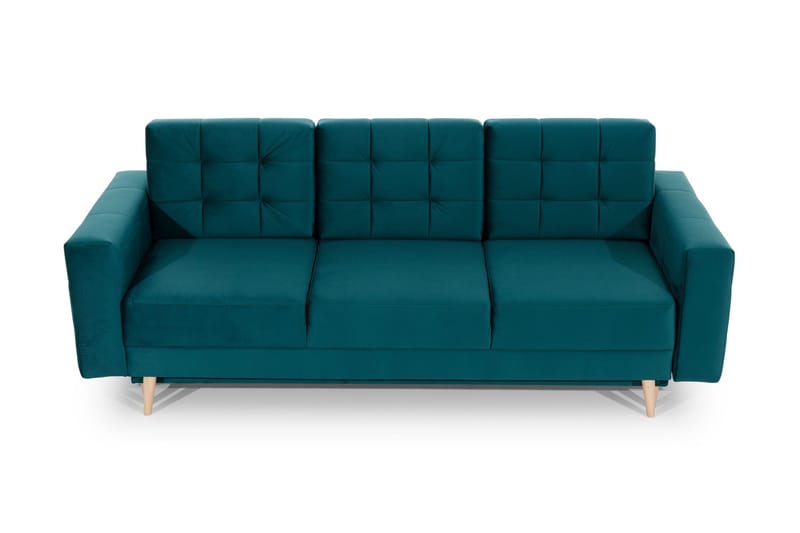 Deadra 3-istuttava vuodesohva 133x196 cm kankaalla - Petrooli - Huonekalut - Sohva - Vuodesohva - 3 istuttava vuodesohva