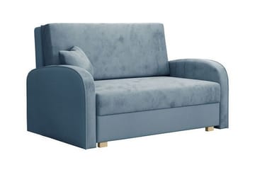 Denegal 2-istuttava vuodesohva 112x196 cm säilytyksellä samettia - Sininen - Huonekalut - Sohva - Vuodesohva