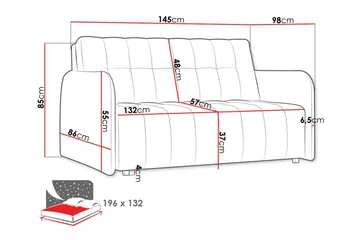 Denegal 2-istuttava vuodesohva - Huonekalut - Sohva - Vuodesohva