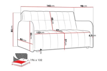 Denegal 2-sits Bäddsoffa Dark grey - Huonekalut - Sohva - Vuodesohva