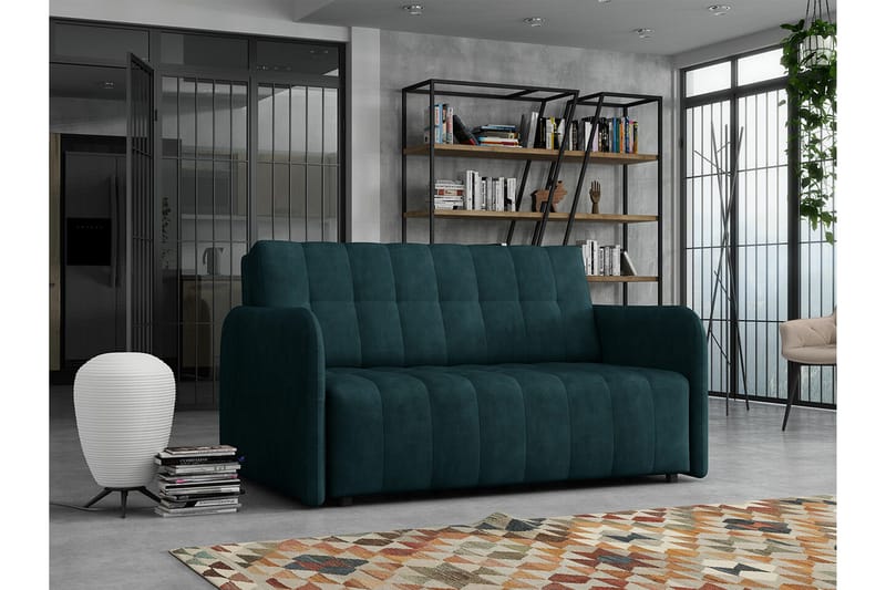 Denegal 2-sits Bäddsoffa NO_BRAND Dark Green/Blue - Huonekalut - Sohva - Vuodesohva