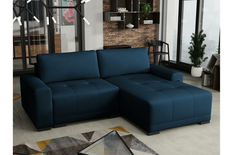 Denegal 2-sits Hörnbäddsoffa NO_BRAND Dark blue - Huonekalut - Sohva - Vuodesohva