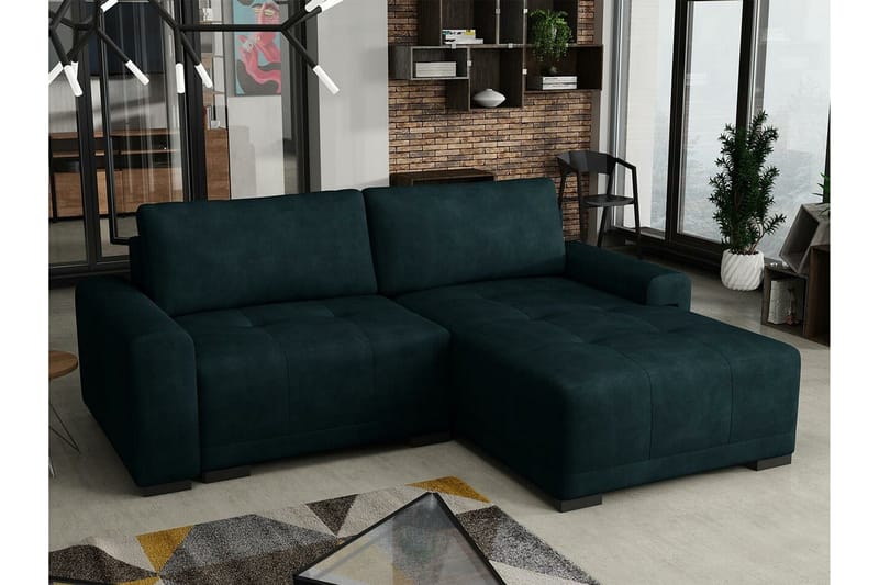 Denegal 2-sits Hörnbäddsoffa NO_BRAND Dark green - Huonekalut - Sohva - Vuodesohva