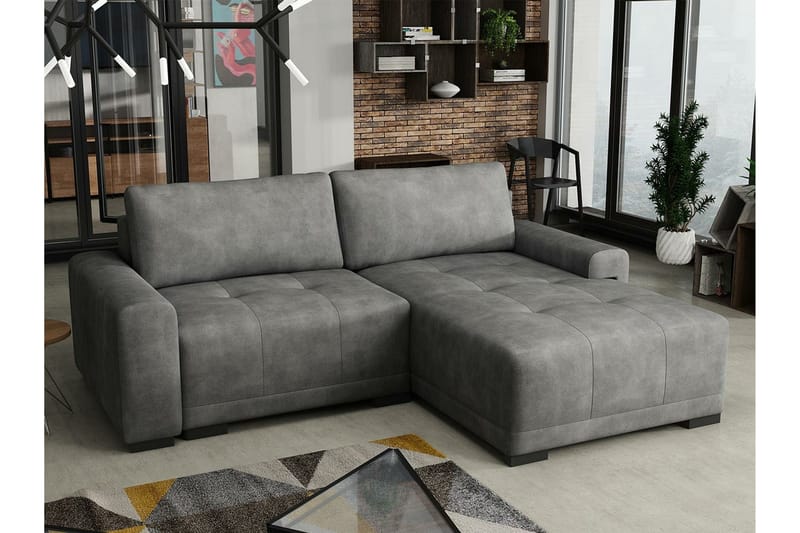 Denegal 2-sits Hörnbäddsoffa NO_BRAND Dark grey - Huonekalut - Sohva - Vuodesohva