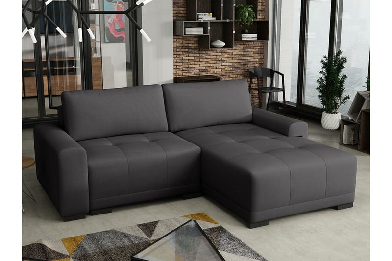 Denegal 2-sits Hörnbäddsoffa NO_BRAND Dark grey - Huonekalut - Sohva - Vuodesohva