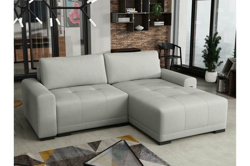 Denegal 2-sits Hörnbäddsoffa NO_BRAND Light grey/Dark grey - Huonekalut - Sohva - Vuodesohva