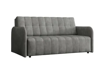 Denegal 3-istuttava jatkettava vuodesohva 152x196 cm säilytyslaatikolla kankainen - Harmaa - Huonekalut - Sohva - Vuodesohva - 3 istuttava vuodesohva