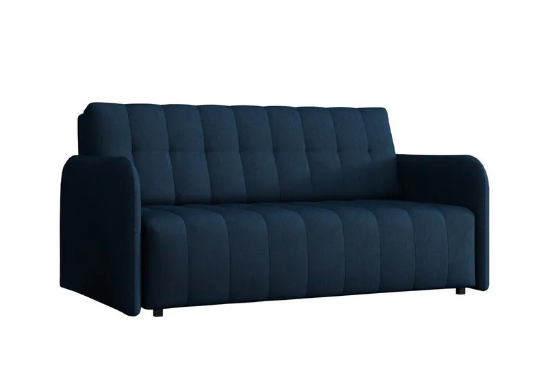 Denegal 3-istuttava vuodesohva 152x196 cm säilytystilalla kankaasta, Sininen