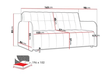 Denegal 3-istuttava vuodesohva - Huonekalut - Sohva - Vuodesohva - 3 istuttava vuodesohva